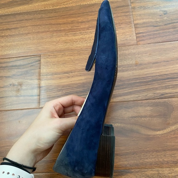 Cole Haan Blue suede and fur flats - Picture 2 of 4